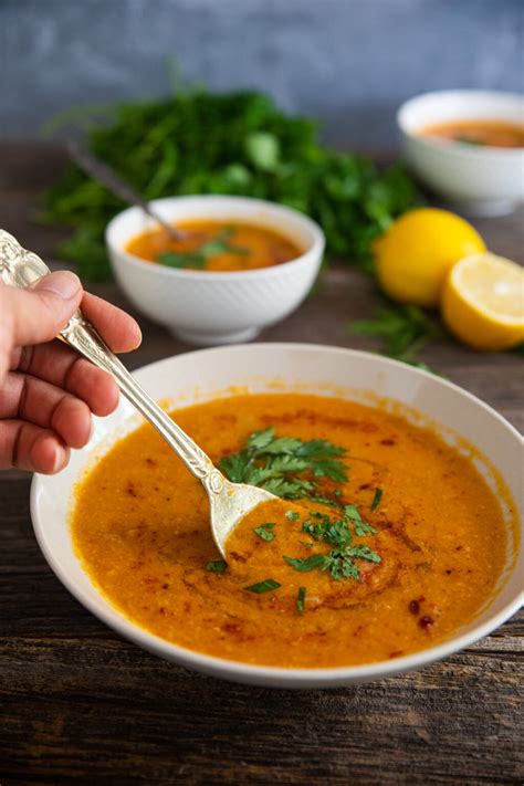 Moroccan Style Red Lentil Soup Recipe Unicorns In The Kitchen