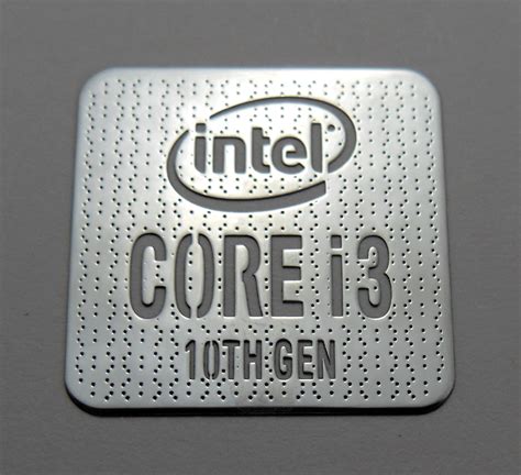 Vath Made Intel Core I3 10th Gen Metal Sticker 18 X 18mm 1116″ X 11