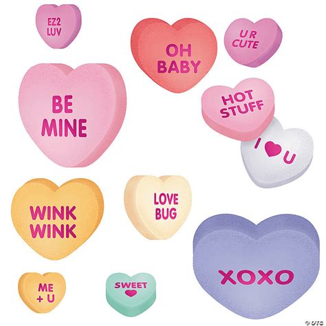 Jumbo Conversation Heart Valentine Cutouts