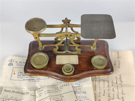 Antiques Atlas Edwardian Brass Postal Scales