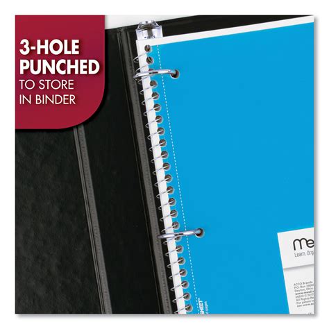Spiral Notebook 3 Hole Punched 1 Subject Widelegal Rule Randomly