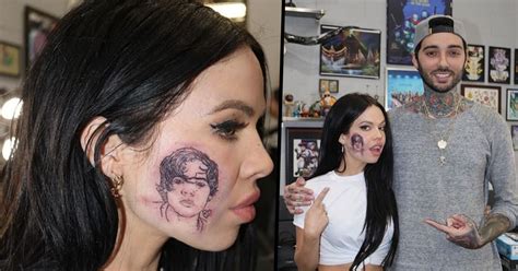 Singer Gets Harry Styles Face Tattooed On Her Cheek 22 Words
