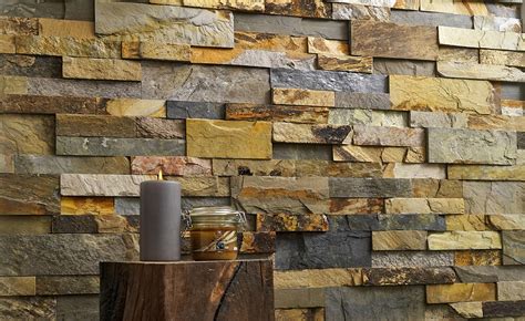 Home Decoration 04 Stacked Stone Wall Installation Interior
