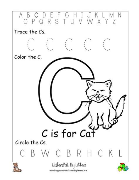 Letter C Worksheets Pdf Recognize Trace Print Letter C Coloring