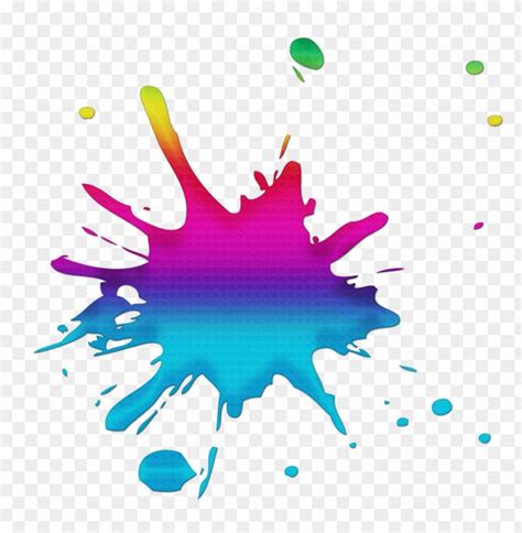 Colorful Paint Splattered On A White Background With The Colors Blue