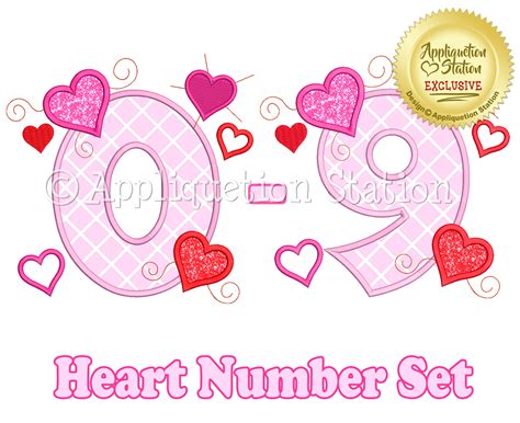 Hearts Number Set Appliquetionstation