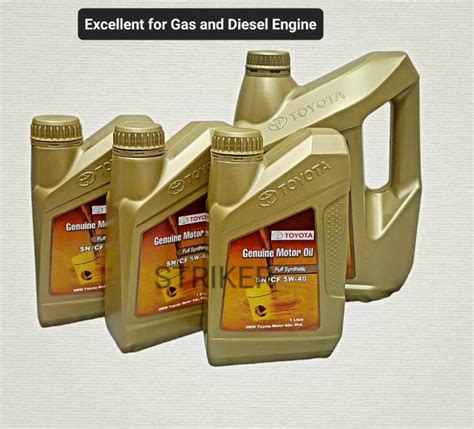 Toyota Genuine Motor Oil Full Synthetic 5w 40 Bundle Of 7liters