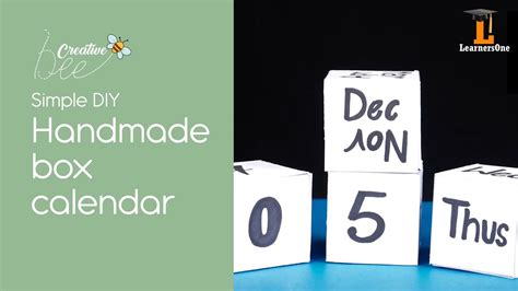 Simple Diy Handmade Box Calendar Diy Crafts Learnersone Youtube