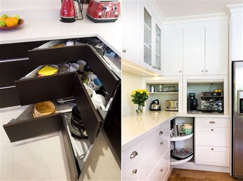 Elevate your space with practical storage solutions, ﻿perfect for a busy kitchen. Clever Storage Ideas for Corner Kitchen Cabinets