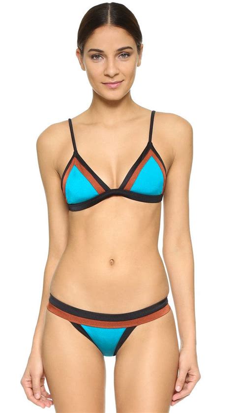 The Most Flattering Swimsuits For Every Body Type Color Block Bikini Swimsuits Bikini Tops