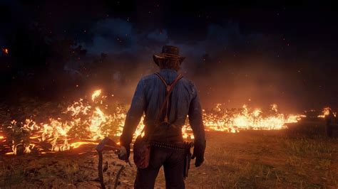 Arthur Morgan Fire Red Dead Redemption 4k Hd Red Dead Redemption 2 Wallpapers Hd Wallpapers