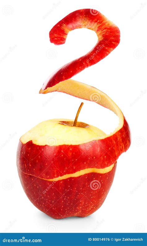 Apple With Peeled Skin Stock Photo Image Of Peel Appetizing 80014976