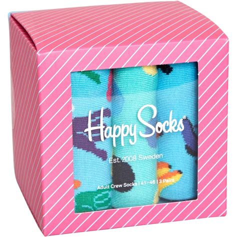 Buy Happy Socks Mens Three Pack Socks With T Box Multi