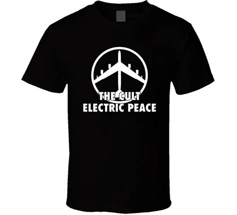 The Cult Electric Peace Rock Band 1 Shirt Black White Tshirt Mens Free