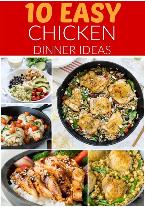 10 Easy Chicken Dinner Ideas I Wash You Dry