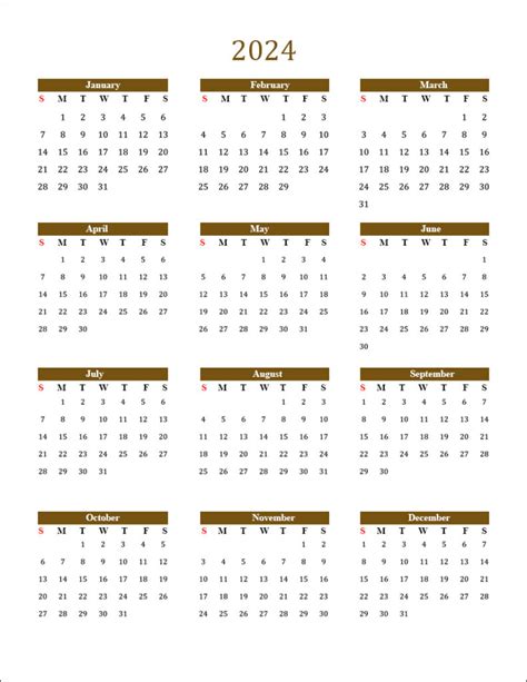 2024 Printable Calendar Pdf Free Printable Calendar 2023