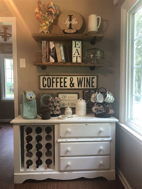 Home coffee bar's are not only fun and decorative but they're also a great way to save money. Fantastic DIY Coffee Bar Ideas For Your Home 38 | Coffee ...