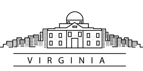 Virginia City Line Icon Element Of Usa States Illustration Icons Stock