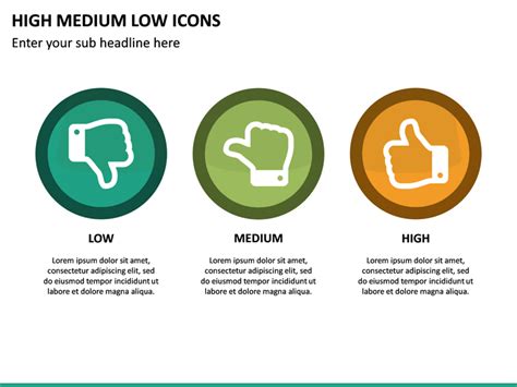 High Medium Low Icons Powerpoint Template Sketchbubble