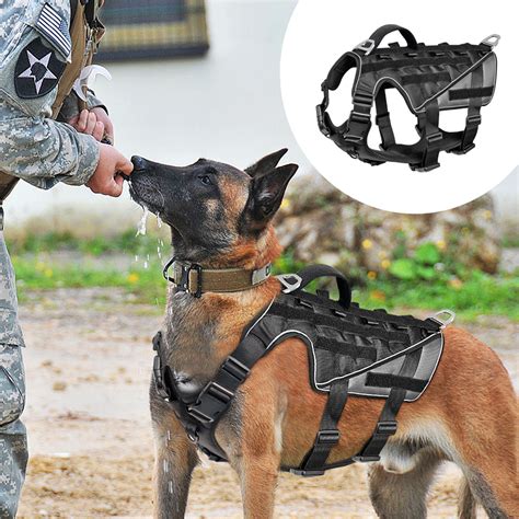 Reflective Tactical Dog Harness Military Pet Dog Vest With Etsy