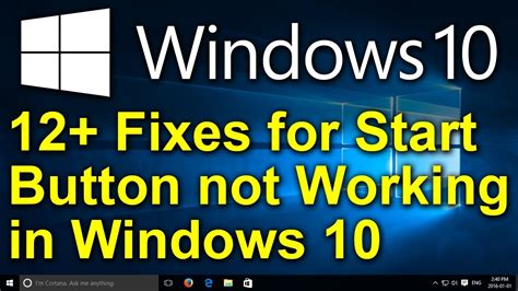 ️ 12 Fixes For Start Button Not Working In Windows 10 2020 Cortana