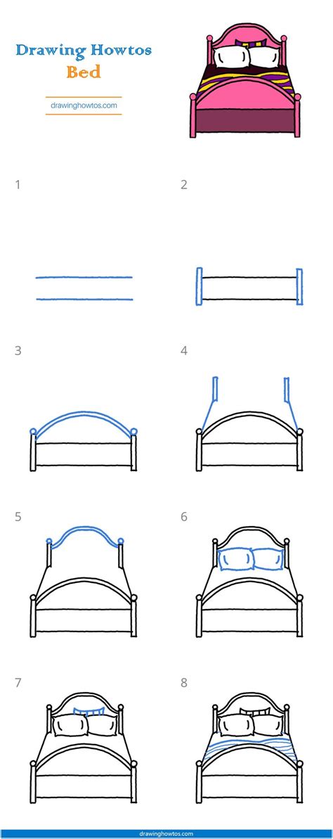 How To Draw A Bed Step By Step Easy Drawing Guides Drawing Howtos