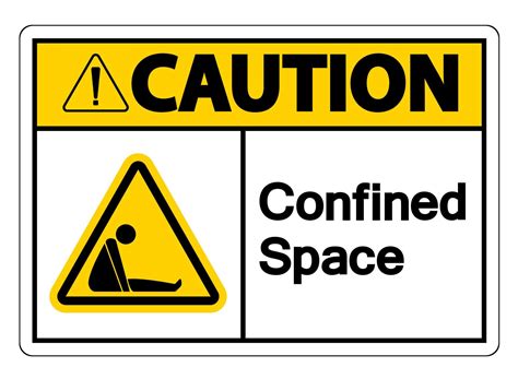 Caution Confined Space Symbol Sign Isolated On White Background 4659173