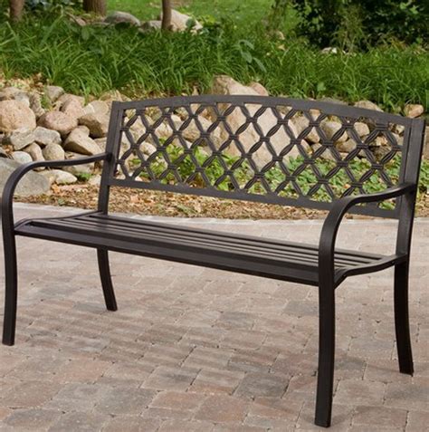 A garden bench is a useful, versatile, and beautiful addition to nearly every type of landscape. Metal Garden Bench. | Ideas for Home Garden Bedroom ...