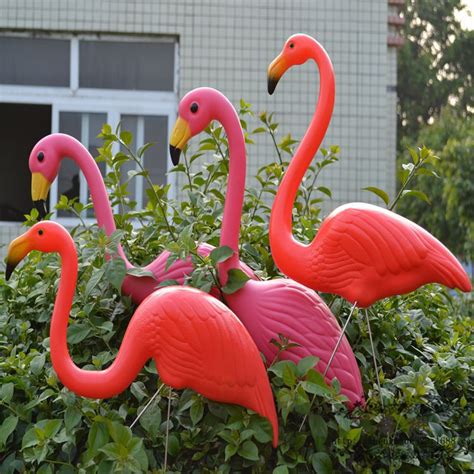 Redpink Plastic Flamingos Garden Accessories Crafts