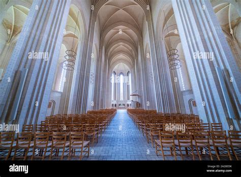 The Luthern Grundtvigs Church Interior In Copenhagen Denmark Stock