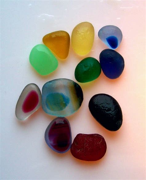 11 Rainbow Sea Glass Shards Seaham Beach Glass Multis