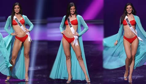 Romanian Beauty Miss Bianca S Swimsuit Power Walk Miss Universe Romania 2022