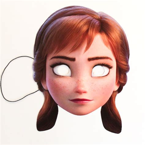 Disney Frozen 2 Anna Cardboard Face Mask Partyrama