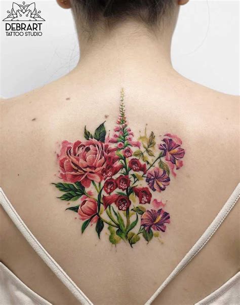 Flower Back Tattoos For Women By Deborah Genchi Tattoo Insider