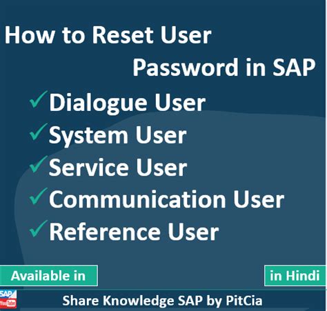 How To Reset User Password In Sap Pitcia It