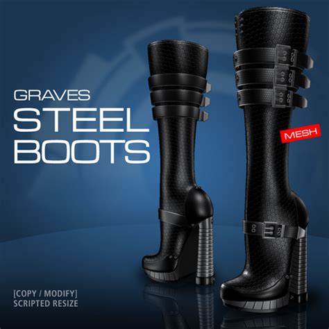 Second Life Marketplace Graves Steel Boots