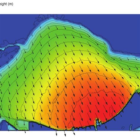 Lake Pontchartrain Maximum Modeled Significant Wave Height And