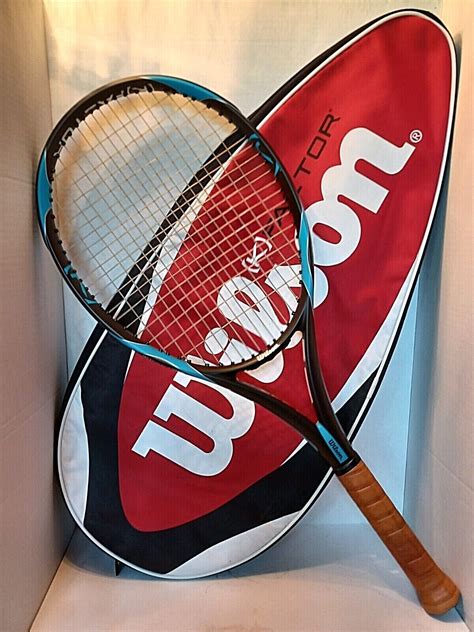 Wilson K Factor Arophite Black Tennis Racquet Grip 4 14 L2 With Cover