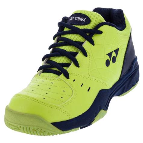 Yonex Juniors Power Cushion Eclipsion Tennis Shoes In Yellow And Navy