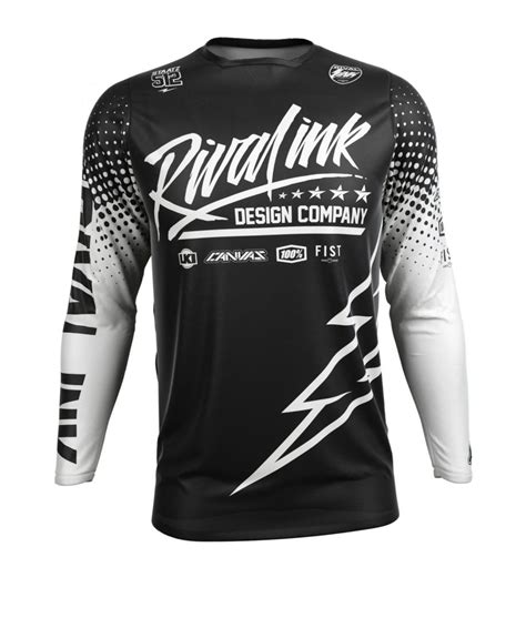 Premium Fit Custom Sublimated Jersey Series 1 Black And White Rival