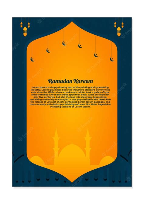 Premium Vector Ramadan Kareem Flyer Suitable To Be Placed On Content