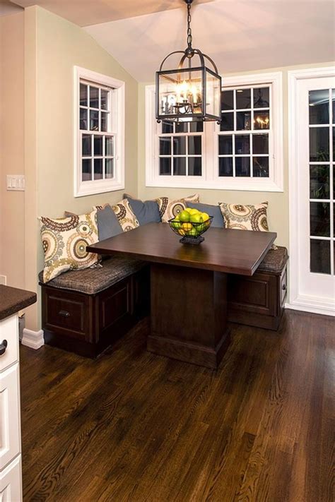 Once again, my beautiful wife was the inspiration for this project, a corner bench in our dining room for lots of guests and handy storage. 24 Kitchens with Breakfast Nooks | Corner kitchen tables ...