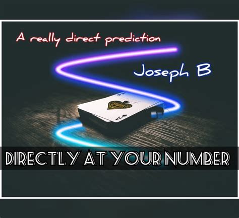 Joseph B Directly At Your Number Instant Download Erdnase Magic