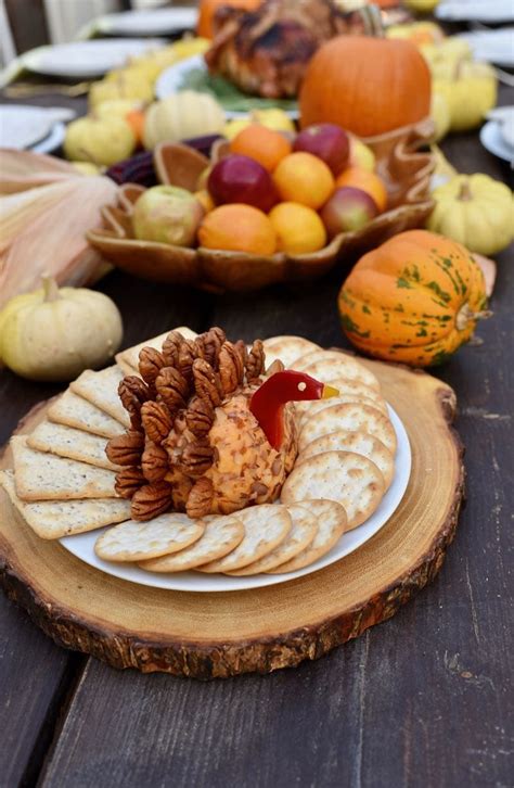 Thanksgiving Table And Turkey Cheese Ball Recipe Make Life Lovely