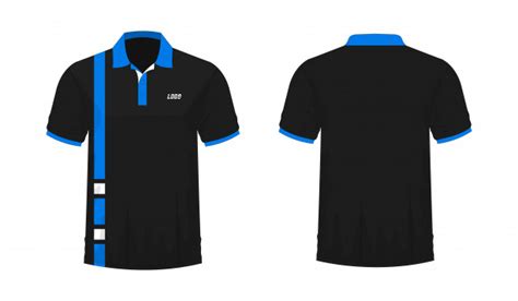 All free download vector graphic image from category free designs. T-shirt polo blue and black template for design on white ...