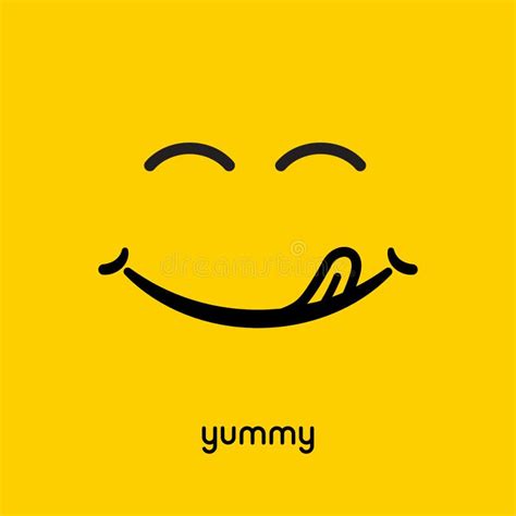 Yummy Face Smile Delicious Icon Logo Yummy Tongue Emoji Tasty Or