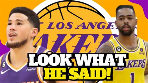 🛑 Breaking News Urgent Devin Booker Makes Shocking Statement About D Angelo Russell Lakers