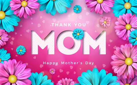 Happy Mothers Day Greeting Card Happy Mothers Day Greeting Card Design With Flower And