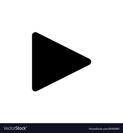 Play Button Icon Isolated On Transparent Vector Image