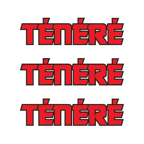 Printed Vinyl Yamaha Tenere Ténéré Logo Stickers Factory